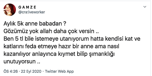 Ailesinden Aylık 5 bin TL Harçlık Alan Öğrencinin Annesinden Para İstemesi Üzerine Aldığı Hayat Dersi Gibi Cevap