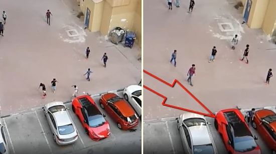 Lamborghini'den Kale Yapıp Mahalle Maçı Yapan Dubai'li Çocuklar