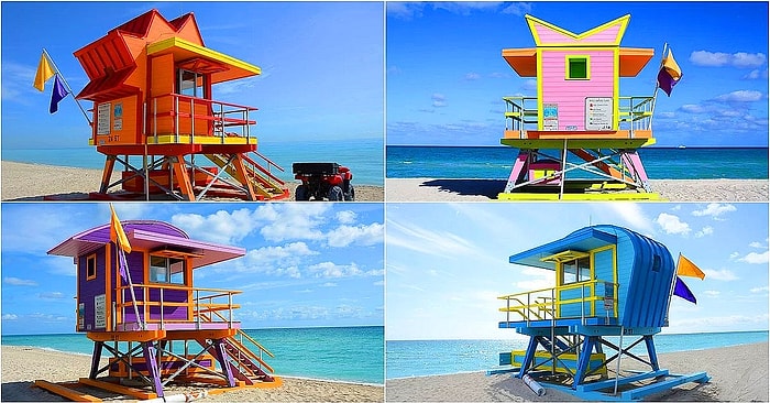 Sıra Dışı Tasarımlarıyla Miami Sahillerinin Sembolü Haline Gelen Büyüleyici Cankurtaran Kuleleri