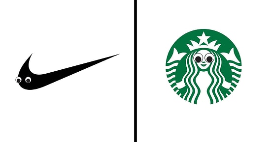 Дизайнер из Сан-Франциско добавляет глазки на логотипы, чтобы придать им глуповатый вид