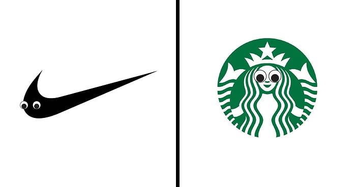 Дизайнер из Сан-Франциско добавляет глазки на логотипы, чтобы придать им глуповатый вид