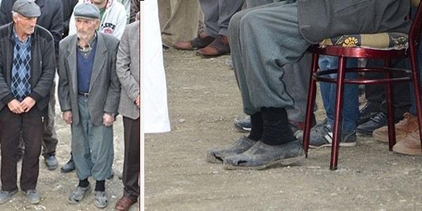 Baba Recep Gökçe ise oğlunun cenaze töreninde giydiği yırtık kara lastik ayakkabılarıyla yürekleri burkmuştu.