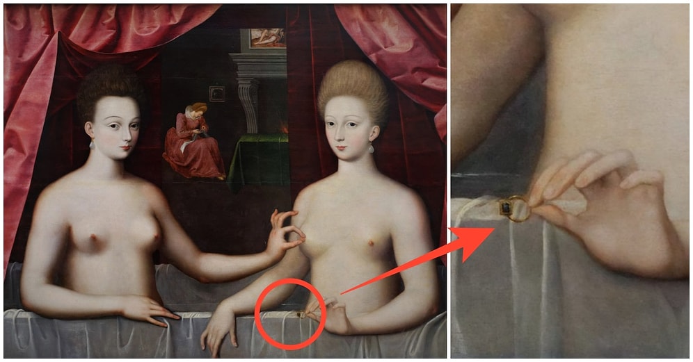 En Gizemli Sanat Eserlerinden Biri Olan 'Gabrielle d'Estrées ve Kız Kardeşlerinden Biri' Tablosu