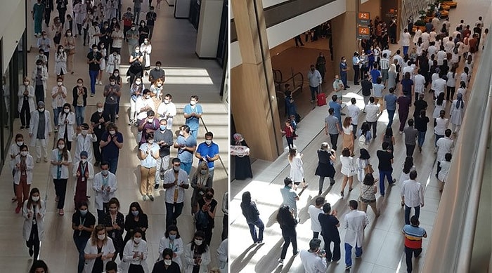 Çam ve Sakura Hastanesi'nde Doktor ve Sağlık Çalışanlarından Protesto: 'Ek Ödemelerimizi İstiyoruz'