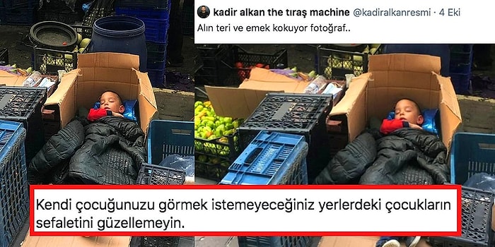 Pazarda Karton Üzerinde Uyuyan Çocuğun Fotoğrafını Yoksulluk Güzellemesi Yaparak Paylaşan Fenomen ve Düşündürdükleri