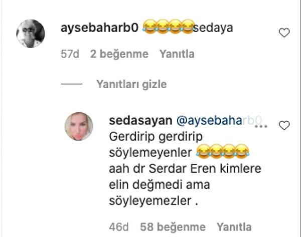 Bir magazin sayfasında paylaşılan Muazzez Ersoy'un fotoğrafının altı "Seda Sayan'a gönderme" şeklinde yorumlarla dolunca, Kadırgalı da yapıştırdı cevabı!