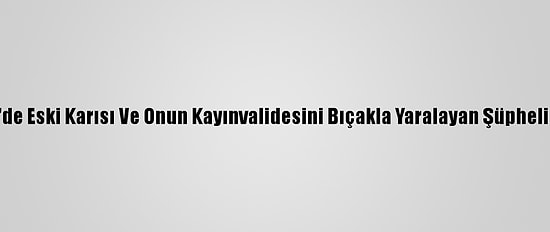 Osmaniye'de Eski Karısı Ve Onun Kayınvalidesini Bıçakla Yaralayan Şüpheli Yakalandı