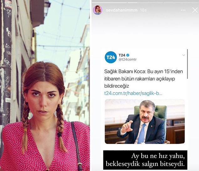 5. Oyuncu Ceren Moray, Sağlık Bakanı Fahrettin Koca'nın açıklamasına tepki gösterdi!