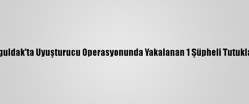 Zonguldak'ta Uyuşturucu Operasyonunda Yakalanan 1 Şüpheli Tutuklandı