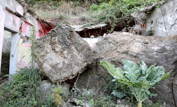 Trabzon'da Kaya Tehlikesi; 10 Ev Boşaltıldı