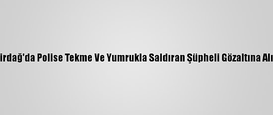 Tekirdağ'da Polise Tekme Ve Yumrukla Saldıran Şüpheli Gözaltına Alındı