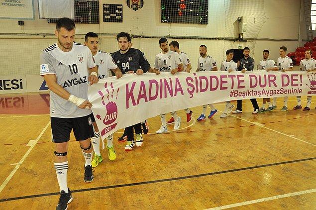 Beşiktaş Spor Kulübü, kadına şiddete karşı farkındalık yaratmak amacıyla anlamlı bir etkinliğe imza attı.