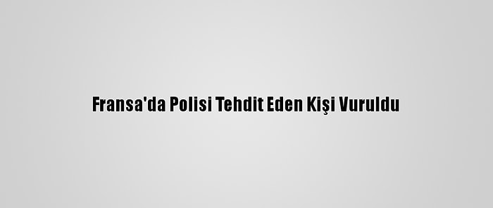 Fransa'da Polisi Tehdit Eden Kişi Vuruldu