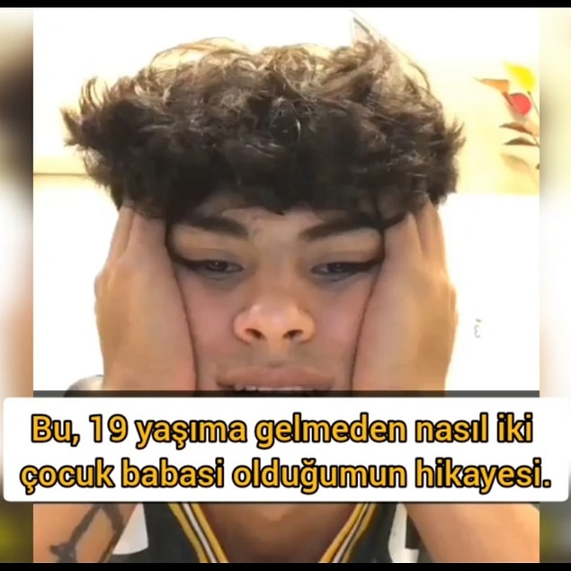 Lisede baba olan genç yaşadıklarını bir video ile anlatıyor.