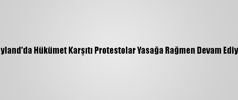 Tayland'da Hükümet Karşıtı Protestolar Yasağa Rağmen Devam Ediyor