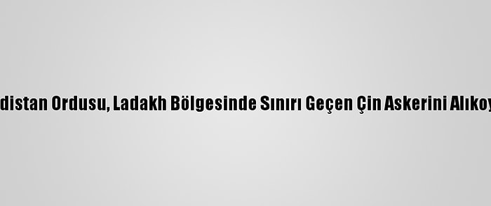 Hindistan Ordusu, Ladakh Bölgesinde Sınırı Geçen Çin Askerini Alıkoydu