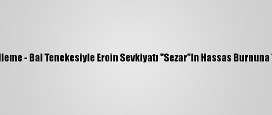 Güncelleme - Bal Tenekesiyle Eroin Sevkiyatı "Sezar"In Hassas Burnuna Takıldı