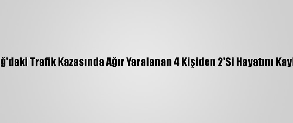 Elazığ'daki Trafik Kazasında Ağır Yaralanan 4 Kişiden 2'Si Hayatını Kaybetti