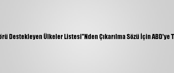 Sudan, "Terörü Destekleyen Ülkeler Listesi"Nden Çıkarılma Sözü İçin ABD'ye Teşekkür Etti