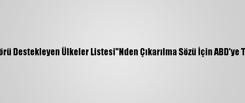 Sudan, "Terörü Destekleyen Ülkeler Listesi"Nden Çıkarılma Sözü İçin ABD'ye Teşekkür Etti