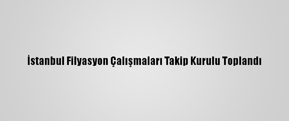 İstanbul Filyasyon Çalışmaları Takip Kurulu Toplandı