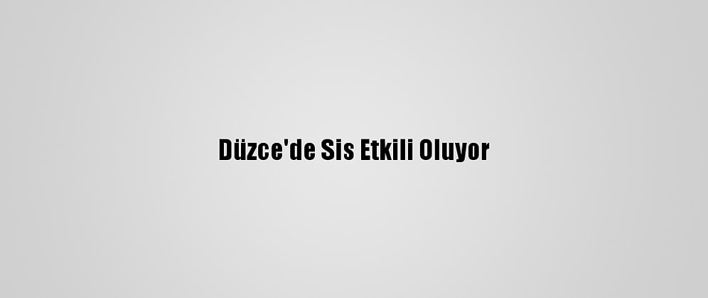 Düzce'de Sis Etkili Oluyor