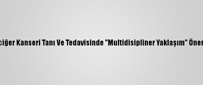 Akciğer Kanseri Tanı Ve Tedavisinde "Multidisipliner Yaklaşım" Önerisi