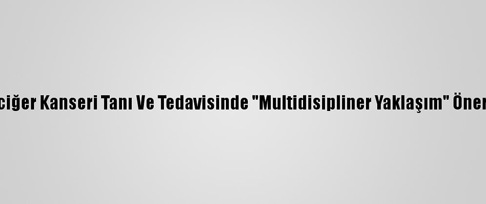 Akciğer Kanseri Tanı Ve Tedavisinde "Multidisipliner Yaklaşım" Önerisi