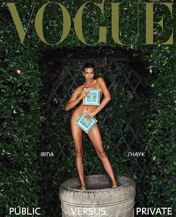 8. Dünyaca ünlü model Irina Shayk, Vogue Çekya’nın kapağı için verdiği pozla ortalığı kasıp kavurdu!