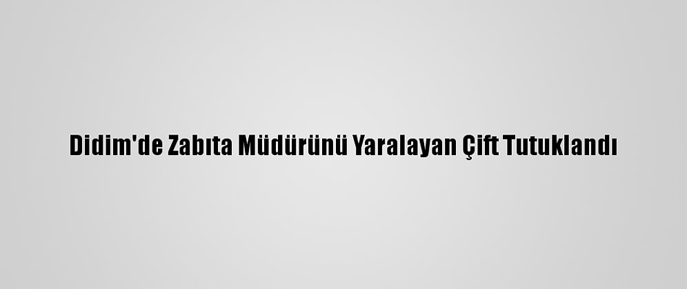 Didim'de Zabıta Müdürünü Yaralayan Çift Tutuklandı