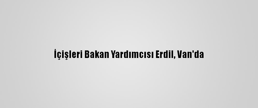 İçişleri Bakan Yardımcısı Erdil, Van'da