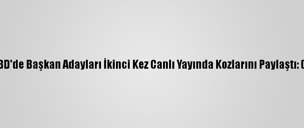 ABD'de Başkan Adayları İkinci Kez Canlı Yayında Kozlarını Paylaştı: (1)