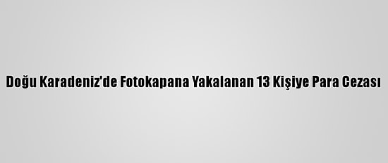 Doğu Karadeniz'de Fotokapana Yakalanan 13 Kişiye Para Cezası