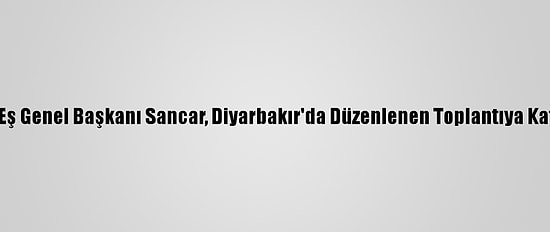 Hdp Eş Genel Başkanı Sancar, Diyarbakır'da Düzenlenen Toplantıya Katıldı: