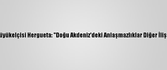İspanya'nın Ankara Büyükelçisi Hergueta: "Doğu Akdeniz'deki Anlaşmazlıklar Diğer İlişkileri Zehirlememeli"