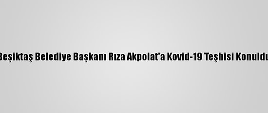 Beşiktaş Belediye Başkanı Rıza Akpolat'a Kovid-19 Teşhisi Konuldu