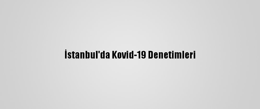 İstanbul'da Kovid-19 Denetimleri