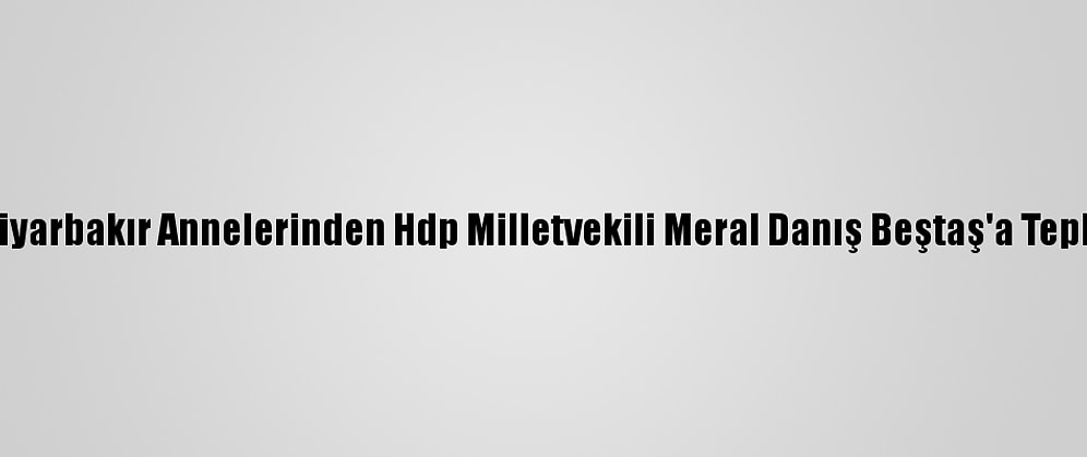 Diyarbakır Annelerinden Hdp Milletvekili Meral Danış Beştaş'a Tepki