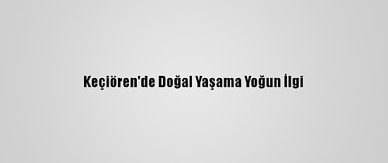Keçiören'de Doğal Yaşama Yoğun İlgi