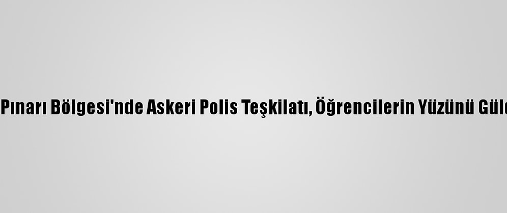 Barış Pınarı Bölgesi'nde Askeri Polis Teşkilatı, Öğrencilerin Yüzünü Güldürdü