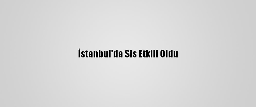 İstanbul'da Sis Etkili Oldu