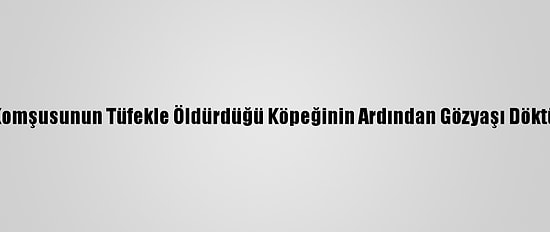 Komşusunun Tüfekle Öldürdüğü Köpeğinin Ardından Gözyaşı Döktü