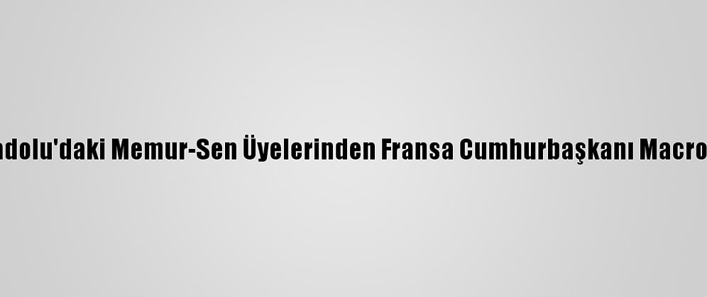 Doğu Anadolu'daki Memur-Sen Üyelerinden Fransa Cumhurbaşkanı Macron'a Tepki