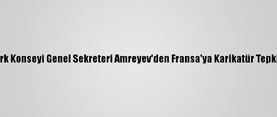 Türk Konseyi Genel Sekreteri Amreyev'den Fransa'ya Karikatür Tepkisi
