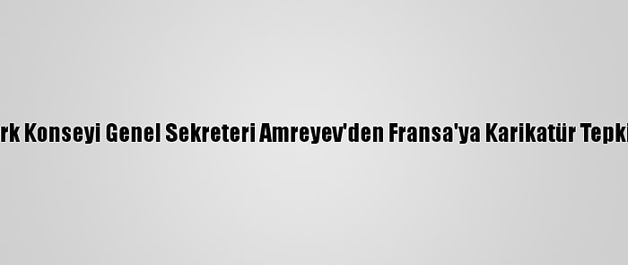 Türk Konseyi Genel Sekreteri Amreyev'den Fransa'ya Karikatür Tepkisi