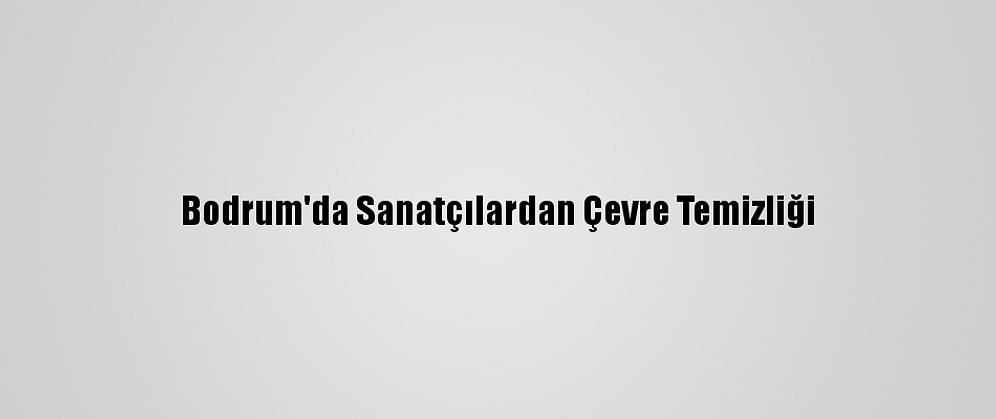 Bodrum'da Sanatçılardan Çevre Temizliği