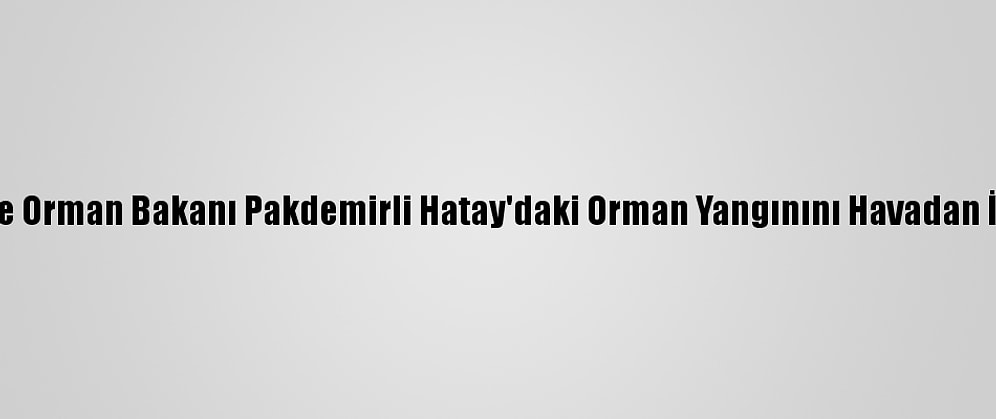 Tarım Ve Orman Bakanı Pakdemirli Hatay'daki Orman Yangınını Havadan İnceledi