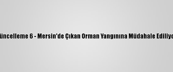 Güncelleme 6 - Mersin'de Çıkan Orman Yangınına Müdahale Ediliyor