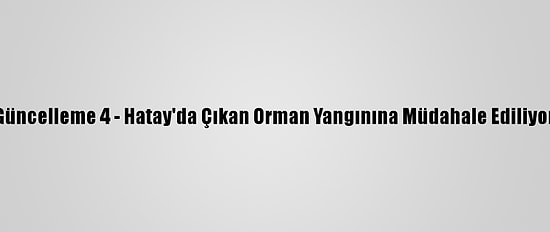 Güncelleme 4 - Hatay'da Çıkan Orman Yangınına Müdahale Ediliyor