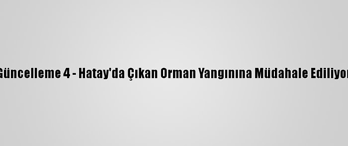 Güncelleme 4 - Hatay'da Çıkan Orman Yangınına Müdahale Ediliyor